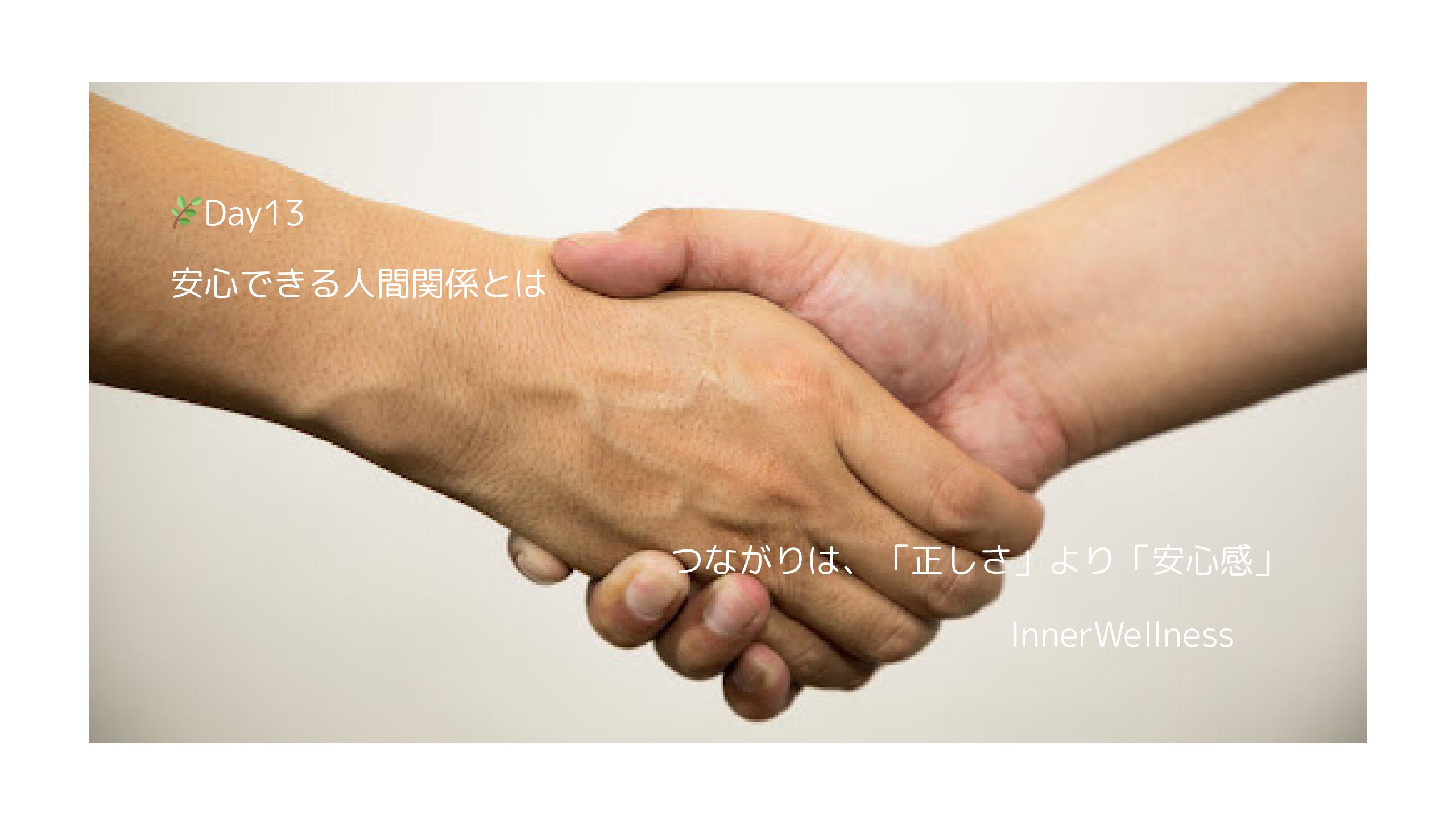 🌿Day13｜安心できる人間関係とは